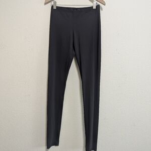 Sarah Pacini Techno Fabric Dark Brown Size 2(Med)Leggings Pants Italy 35" Inseam